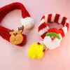 Lenços envolve natal criativo atmosfera bonito pet malha lenço de natal teddy bib suprimentos para animais de estimação para gatos e cães para manter quente 231114