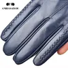 Five Fingers Gloves Multicolor women's gloves 50cm long leather gloves sheepskin women's leather gloves Keep warm women's winter gloves-2226C 231113