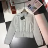 Mulheres Malhas Tees Designer 23 Outono/Inverno Novo Estilo Commuter Clássico Versátil, Sem Escolha Corpo, Tecido De Lã Casaco Cardigan Confortável SLB1