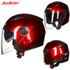 Bisiklet kaskları erkek motosiklet yarım çift lens scooter moto kask casco köyü kapakete de moto motokros 231113