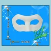 Partymasken Weiße Halbgesichtsmaske Halloween Blankopapier Zorro Diy Hiphop Handgemaltes Straßentanzen 10 Teile / Los Drop Delivery Home Gard Dhecp