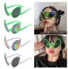 Alien peculiar eyewear Funny Sunglasses ET Sunglasses Holiday Dance Aliens Costume Alternative Shapes Rainbow Lenses Party Supplies