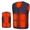 Herenvesten 11 gebiedsverwarmingsvest Heren Dames Casual V-hals USB-verwarmd vest Smart Control Temperatuur Verwarmingsjack Katoenen jas Winter Jacht 231113