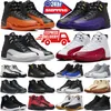 Jumpman 12 Cherry 12s мужские женские баскетбольные кроссовки Brilliant Orange Royalty Black Taxi Playoffs Flu Game Stealth Hyper Royal Field Purple мужские кроссовки