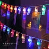 Cadenas LED PO Clip Lights String Battería USB Potencia Papa de ropa Garra Garland Luz de hada Decoración de dormitorio interior Valentín de boda