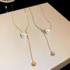Collier Long en perles en forme de Y pour femmes, chaîne de pull Premium, accessoires d'automne et d'hiver, nouvelle collection 2023