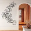 Wall Stickers Peony Flower Decal Gift For Woman Shop Home Living Room Bedroom Refrigerator Door Window Decoration Sticker 2