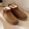 Chestnut Boots Tasman Slippers australia Fur Slides Sheepskin Shearling Tazz NEW Mules Women Men Platform Boot Slip-on Shoes Suede Upper Comfort Fall Winter