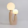 Lampes de table lampe postmoderne pour chambre chambre créative styliste modèle nordique étude tête de lit individuelle G9 LED bureau en verre de résine