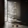 Lampy podłogowe Nordic Designer Glass Cylinder Lampa LED Dekor w salonie Wystrój światła stojące sypialnia oprócz jasnego baru domowego oświetlenia wewnętrzne