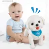 Electric/RC Animals Remote Control Robot Dog Model Toys K19 Electronic Animal Pets Poice RC Music Song Kid Toys for Children Christmas Birthday Present Q231114