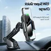 Freeshipping Qi Car Wireless Charger للهاتف 11 Samsung Xiaomi 15W Car Car Mount Fast Wireless Charging مع حامل هاتف السيارة Ktblw