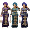 Vestidos étnicos Velvet African Vestres for Women Dashiki Dress Robe Dress Roupos Africa Cloth Christmas Diamond Maxi No Headtie