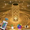 Bordslampor LED -bordslampa Rose Light Projector Colors Touch Justerbar Diamond Atmosphere Light USB Touch Night Light R231114