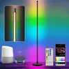 Novità Articoli Lampada da terra ad angolo RGB 160 cm Soggiorno dimmerabile Tuya Smart APP Lampada da supporto a LED remota per camera da letto Nordic Home Christmas Decor 231113