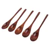 Set di stoviglie (5 su una dozzina) 30 pezzi Cucchiai di legno Set di forchette Utensili Posate in legno naturale riutilizzabili per cucinare Mescolare Mangiare