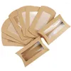 Gift Wrap Kraft Paper Window Pillow Candy Box Shape Biscuit With Wedding Christmas Packaging