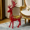 Decorative Objects Figurines Christmas Elk Resin Ornaments Wedding Accessories Miniature Small Items Luxury Decoration Year Figurine Decor Parent Gift 231114