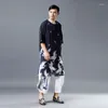 Etnische Kleding Traditioneel Chinees Voor Mannen Mannelijke Mandarijn Kraag Shirt Blouse Wushu Outfit China Tops TA369