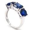 Klusterringar 20x7mm Jazaz härlig söt 3,1 g tanzanite rosa turmalin för flickor Briday Gift Real 925 Solid Sterling Silver