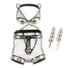 Ceinture de chasteté en acier inoxydable pour femmes, sous-vêtements, dispositif de soutien-gorge, paire de manchettes de cuisses, BDSM, retenue de bondage, bouchon Vaginal, accessoires pour femmes