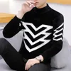 Kvinnors tröjor män Autumn Winter Fashion Heavy Knit Turtleneck Sweater Mink Cashmere Stilig Slim Pullover With Thick Foundation 231114