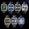 Wristwatches Japan VK64 Chronograph Men Quartz Watch 316L Stainless Steel Leather Strap Waterproof Luminous Male Sport Watches
