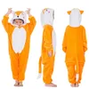 Pijama Kids Onesie Pijama Hayvan Panda Köpek Unicorn Pijama Kış Kigurumi Cadılar Bayram