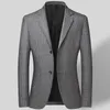 Costumes pour hommes Vêtements d'affaires Mâle Blazer Masculino 2023 Automne et hiver Style britannique Plaid pour hommes Costume Veste Casual Robe Manteau