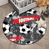 Mattor fotboll runda matta icke-halk matta boll fotboll tryck datorstol kudde sovrum dekor dörr polyester matta vardagsrum matta 231113