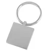 Keychains IJK0037 5 PCS High Polished 316L roestvrij staal blanco sleutelslangeyring voor mannen