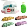 Elektrisch/RC Dieren 1pc Infrarood Afstandsbediening Insect Rups Worm Simulatie RC Dierenspeelgoed Truc Nieuwigheid Grappen Prank Voor Volwassen Kinderen RC Speelgoed Q231114