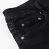 Men's Pants Arrivals Men's Black Distressed Slim Fit Regular Blank Streetwear Fashion Style Plain Super Skinny High Stretch Ripped Jeans 230414