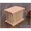 Soap Dishes Fashional Bathroom Soap Tray Handmade Wood Dish Box Wooden Dishes As Holder Home Accessories Drop Delivery Home Garden Bat Dhjqr