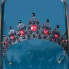 Hair Clips UODCM Baroque Luxury Black Crystal Crowns Vintage Tiaras For Women Wedding Bride Pageant Prom Diadem Accessories