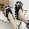 GAI Flip-flops Cute Bow Design Slides Platform Summer Leisure Women Slippers Outdoor Soft Bathroom Woman Shoes 230414