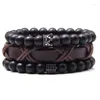 Charme pulseiras boêmio frisado empilhável para mulheres homens pedra natural multicamadas pulseira de cristal conjunto jóias presentes natal