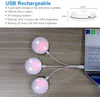 Night Lights USB Rechargeable RGBW LED Cabinet Light Puck Lamp 16 Colors Remote Under Shelf Kitchen Counter Wardrobe Stair Lighting