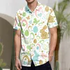 Men's T Shirts Mens Fashion Casual Easter 3D Digital Printing Social Dress Shirt Oversized Beachwear Cardigan Blouses Retro