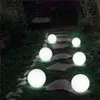 Nachtlichter Super Big LED Glow Round Ball Nachtlichter Batteriebetriebene Fernbedienung 16 Farben Garten Landschaft Rasenlampen für Indoor Outdoor Decor Q231114