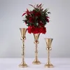 Party Decoration 80cm100cmFlowers Vases Candle Holders Road Lead Table Centerpiece Metal Candlestick For Wedding Home Decor Candelabra 2723