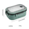 Servis uppsättningar Lunch Box Double Layer PP Silikonmateriallådor med mikrovågsugn Bento Perfekta gåvor för studentvuxna