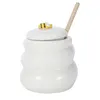 Storage Bottles Honey Jar Sealed Kitchen Tools Ceramic For Beverage