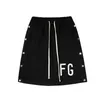 2022 Summer New European and American High Street Fashion Brand Fog Buckle Shorts Lace Up Proste swobodne spodnie Mężczyźni 83NZ#