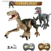 Electric/RC Animals RC Dinosaur Toys for Boys Remote Control Electronic Dinosaurios Robot Indominus Jurassic World T-Rex Dragon Christmas Gift Kids Q231114