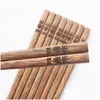 ChopSticks وصول جديد تفضيلات شخصية وهدايا مخصصة للنقش Wenge Wood Lox0804 Drop Delive Dheo5