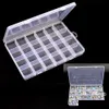 Smyckeslådor Transparent Box 24 Grids Ring Nail Art Tips Rhinestones Decoration Container Pill Storage Case Organizer Drop Dhgarden DHFA8