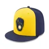 Brewerses- Bonés de beisebol marca nova moda chapéu legal ajustável osso esportes gorras hip hop para homens mulheres snapback chapéus