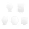 Décoration de fête 10pcs feuilles acryliques pour base de lumière LED panneau transparent vierge épais avec film de protection signe de table projet d'affichage bricolage