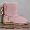 Designer Outdoor Inverno Neve Ultra Mini Stivali con plateau Tazz Tasman Stivali da donna Pelliccia Stivaletti alla caviglia in pelle soffice Castagna Nero Rosa Mocassini per ragazze Scarpe Taglia Eur 36-43